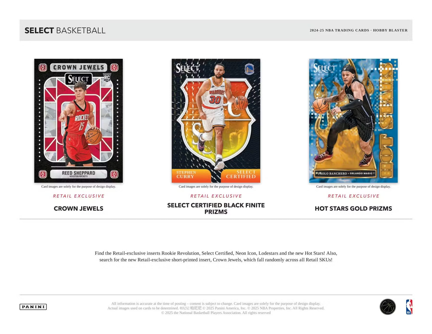 2024/25 Panini Select Basketball Hobby Blaster Boks