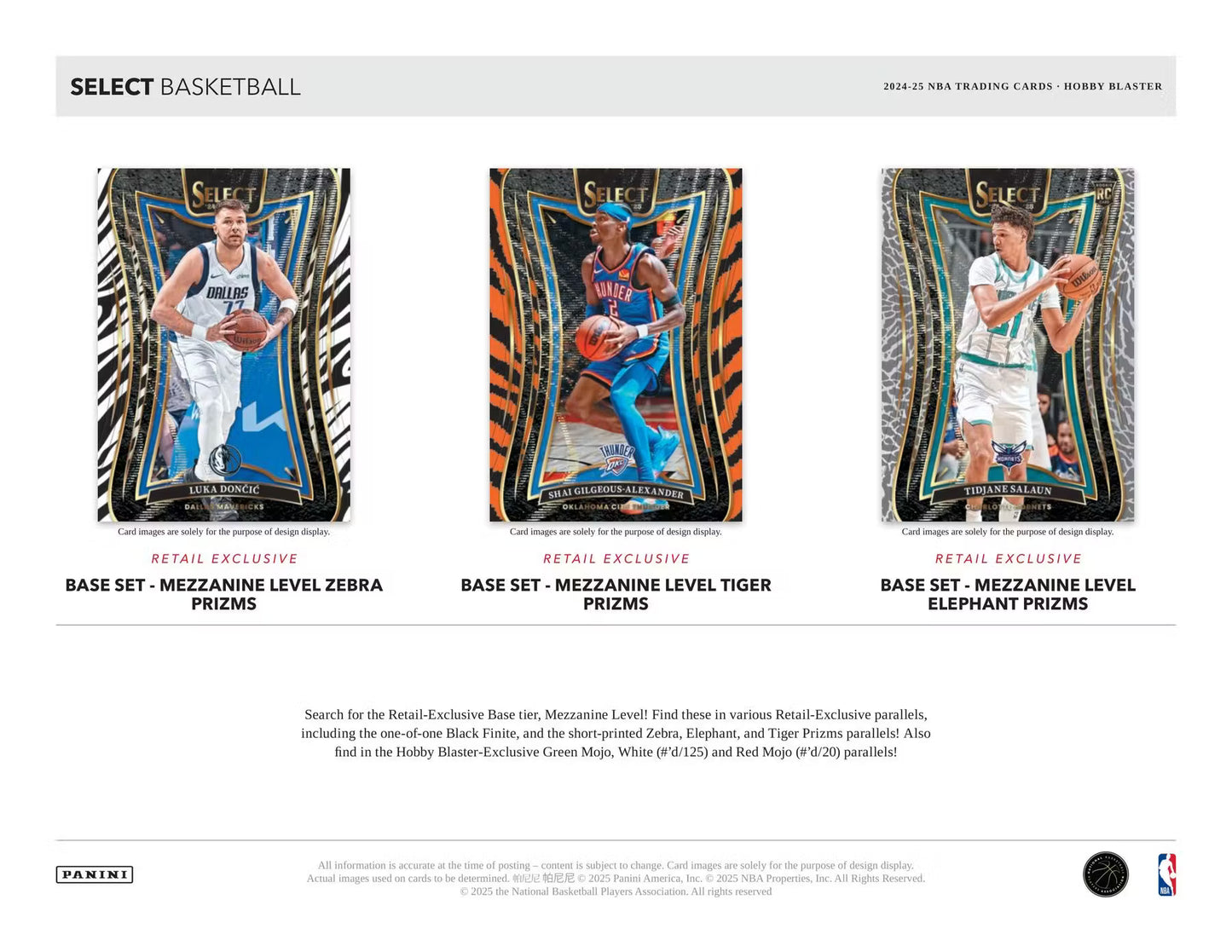 2024/25 Panini Select Basketball Hobby Blaster Boks