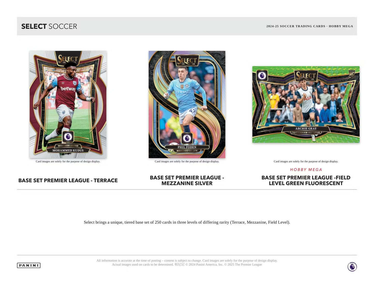 2024/25 Panini Select Premier League EPL Soccer – Mega Hobby Boks
