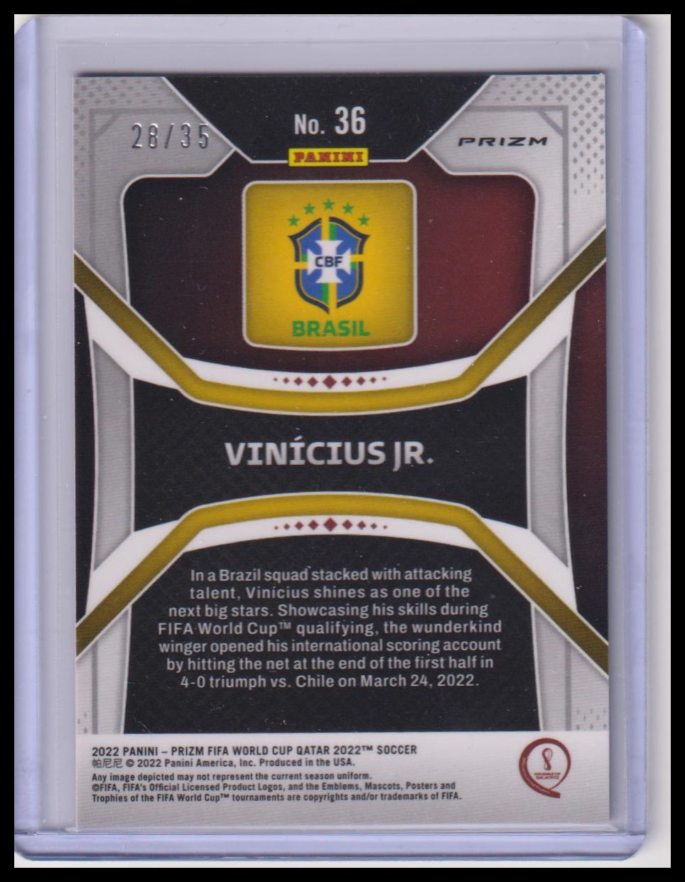 2022 World Cup Prizm Nummerert