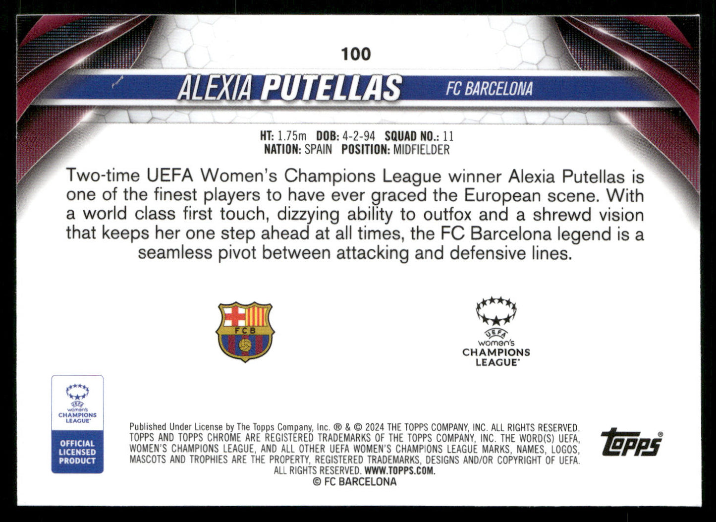 2023-24 Womens Chrome UCL Base