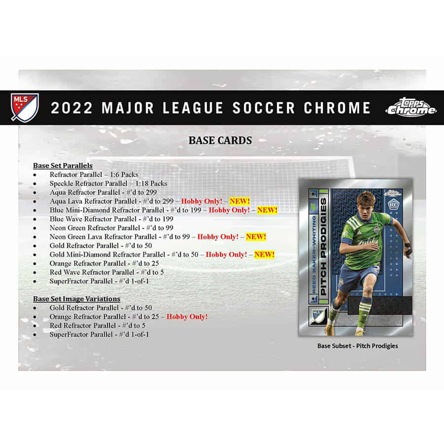 2022 Topps Major League Soccer Chrome Hobby Box