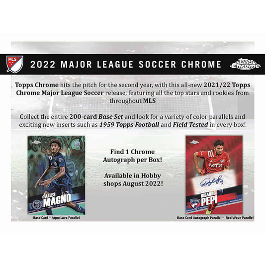2022 Topps Major League Soccer Chrome Hobby Box (Order Item Longer Delivery Time)