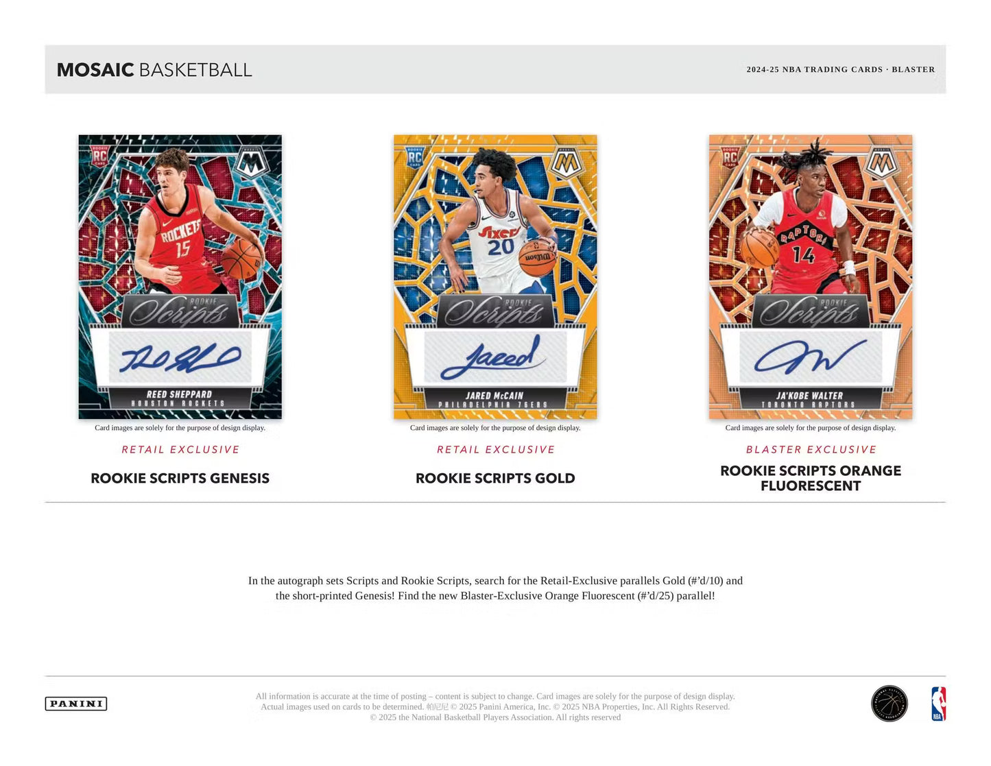 2024/25 Panini Mosaic Basketball 6-Pakke Blaster Boks
