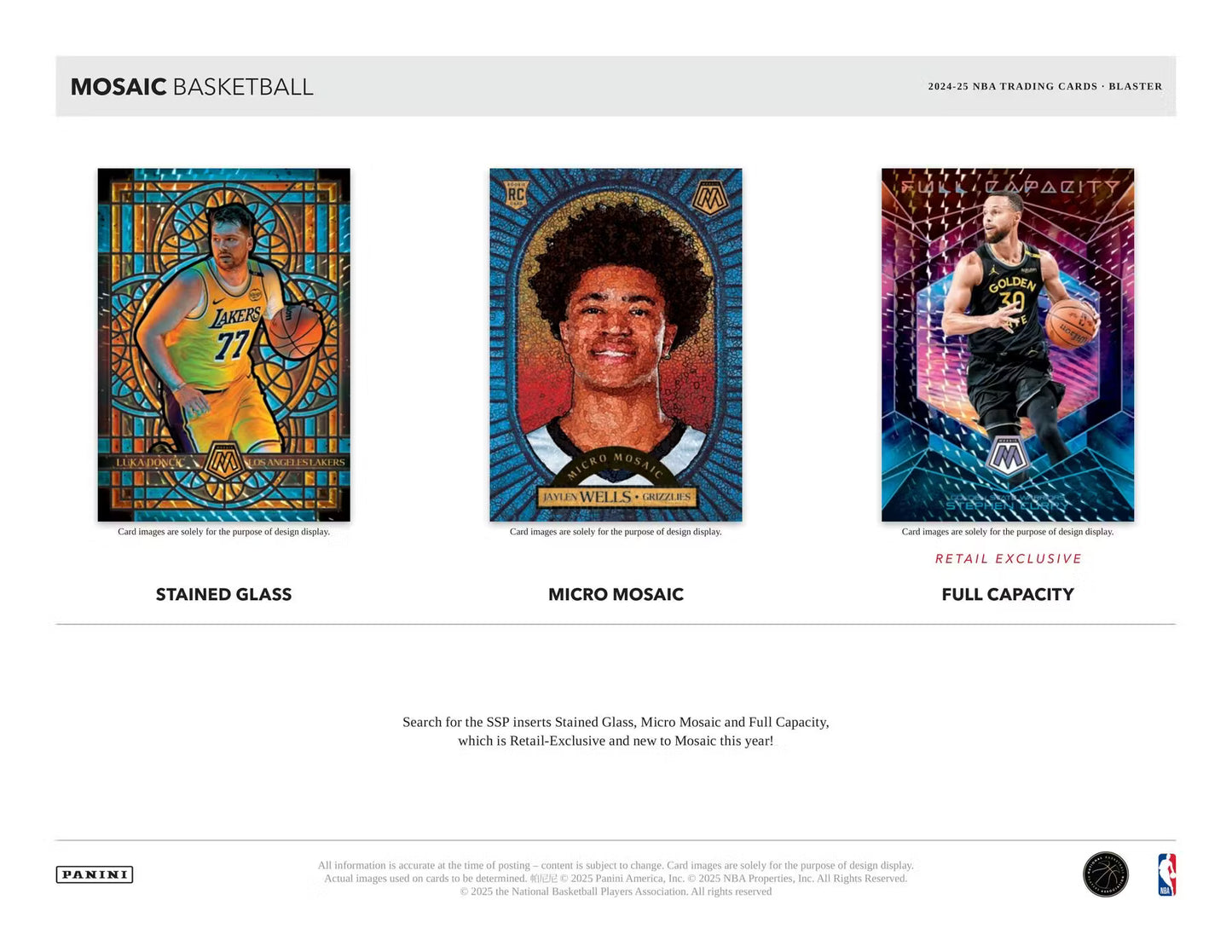 2024/25 Panini Mosaic Basketball 6-Pakke Blaster Boks