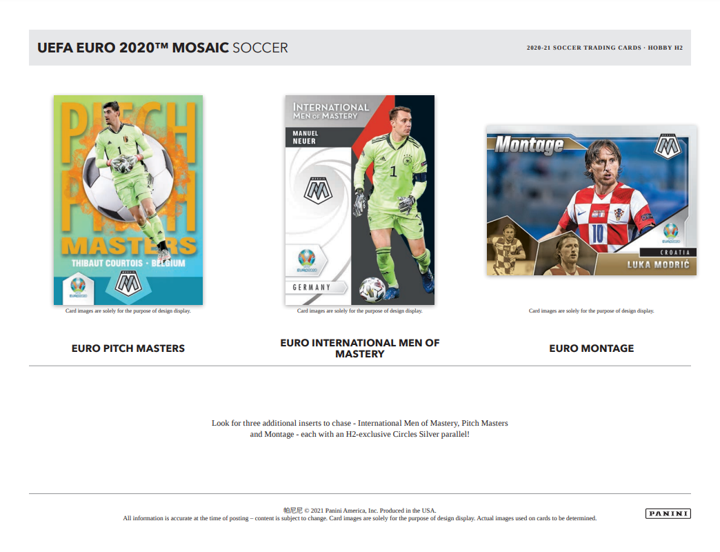 2020-21 Panini Mosaic EURO Soccer UEFA Hobby Hybrid H2