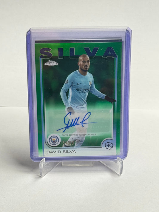 David Silva – Green Parallel Autograf /99 – Manchester City