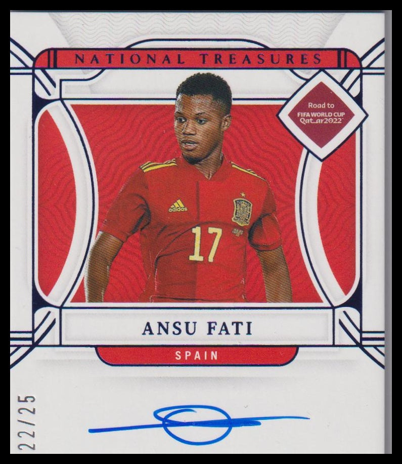 Panini National Treasure Ansu Fati On Card Auto /25