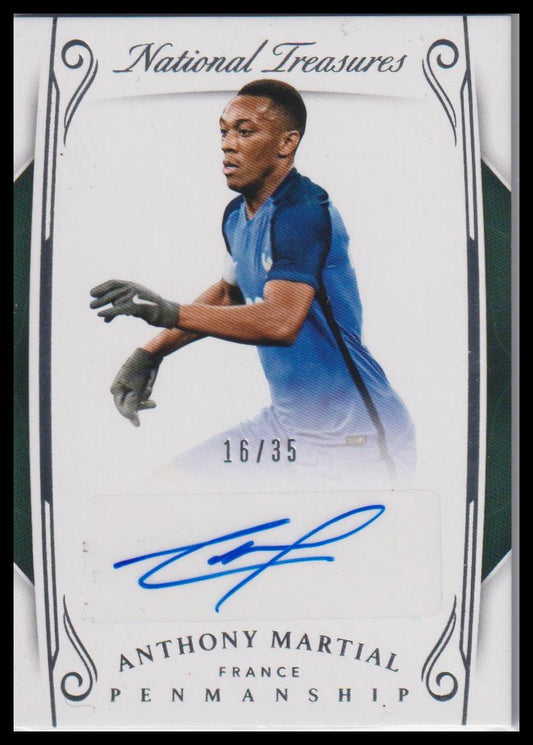 Panini National Treasure Anthony Martial autograf /35