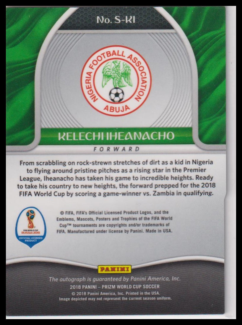 Prizm World Cup 2018 Autograd Kelechi Iheanacho